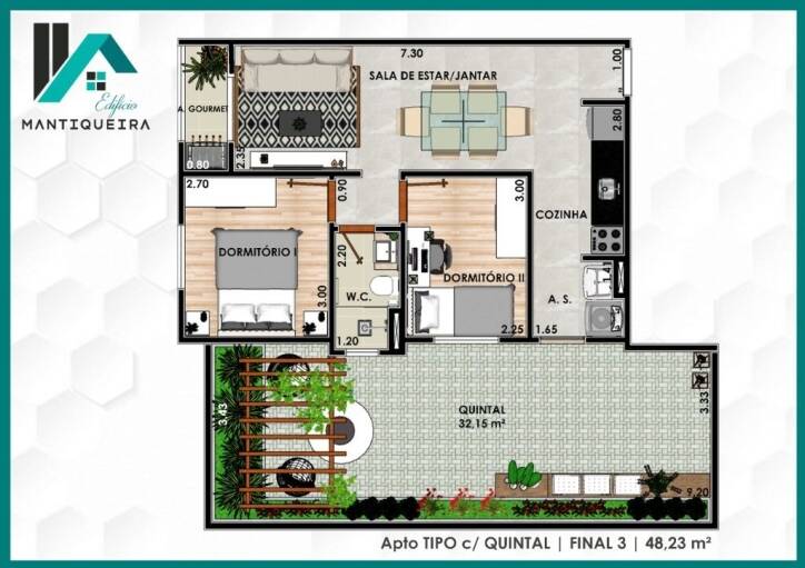 Apartamento, 2 quartos, 48 m² - Foto 9